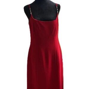 Jones New York red formal evening gown with cover size 10